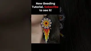 Large Flowers Beaded Earrings  #seedbeadsearrings #beadingtutorials #diyearrings