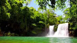 4k UHD beautiful Waterfall in Thailand Forest. Relaxing Waterfall Nature Video 10 hours.