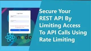 Secure Nodejs REST API by limiting access to API calls using express rate limit