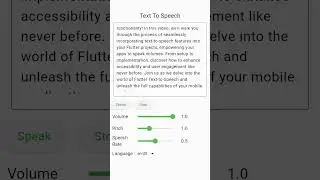 Mastering Flutter: Harnessing the Power of Text-to-Speech