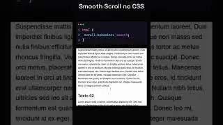 Smooth Scroll in CSS #shortvideo #shorts #youtubeshorts #css