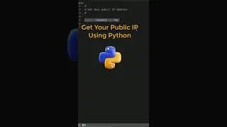 How To GET Your Public IP Address In Python EASILY