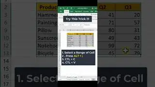 Excel Trick 12:  Select visible cell only #excel #hack #tricks #tips #shorts #shortsfeed  #trending