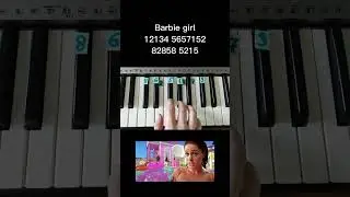 Barbie girl on piano 🎹 tutorial Барби герл на пианино обучение