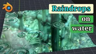 Create Rain Drops on Water using Dynamic Paint Physics | Easy Tutorial: Blender Eevee & Cycles