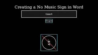 How to make No Music sign in word