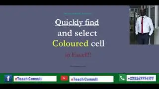 Quickly find and select coloured cells in 