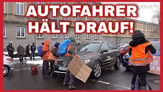 🛑⛔️ Klimaaktivisten blockieren Leipziger Jahnallee und kleben sich fest❗AUTOS ZIEHEN DURCH 🚓🚨