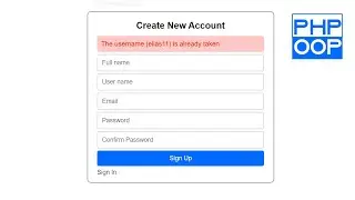 Complete User Login & Registration using OOP PHP and MySQL database - Sign up