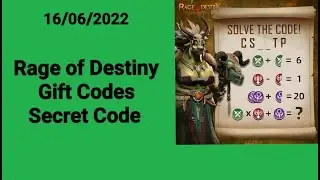 Rage of Destiny Gift Codes - 16/06/2022 - secret code