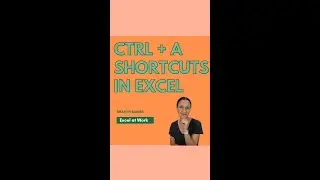 Excel Shortcut Tips using Ctrl + A #shorts