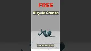 Bicycle Crunch. Free Mixamo animation for Daz Studio's Genesis 9.