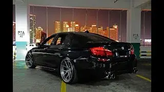 Black BMW F10 550i Exhaust and Revs