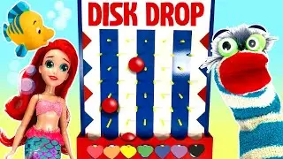 Fizzy Disk Drop Game Helps Rescue Little Mermaid Ariel from Ursula DIY Slime