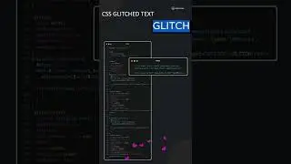 Glitch Text using HTML & CSS checkout channel for more stuff🔥🔥.  #shorts #html #css