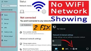 Fix WiFi not showing in settings on windows 10 fix missing WiFi