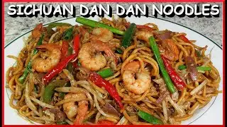 Sichuan Shrimp Dan Dan Noodles | Szechuan Shrimp Noodle Stir Fry Recipe