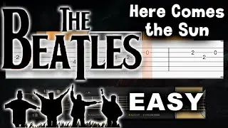 The Beatles - Here Comes the Sun - EASY Guitar tutorial (TAB AND CHORDS)