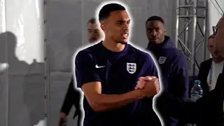 England players depart Veltins Arena after Serbia win ⚽ Serbia 0-1 England 🏆 Euro 2024