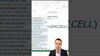 Excel Tips - How to Count The Number of Characters in a Cell #Shorts