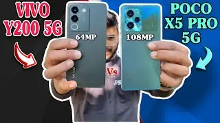 Vivo Y200 5G Vs Poco X5 Pro 5G Full Comparison 🔥💯 64MP Vs 108MP🔥📸