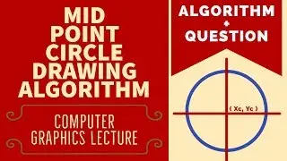 mid point circle drawing algorithm | computer graphics