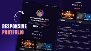 Responsive Portfolio Website Design with HTML and CSS | Website Design