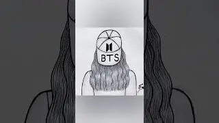 Easy BTS drawing #shorts #bts #drawing