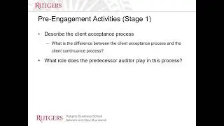 Auditing - Client Acceptance Process