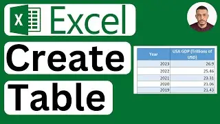 How to Create a Table in Excel - Easy to Follow