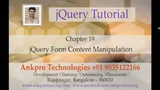 JQuery 19 - Form Content Manipulation