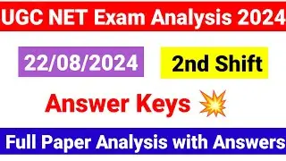 UGC NET 22 Aug 2nd Shift Exam Analysis 2024 | 22 August UGC NET 2024 paper analysis | UGC NET MENTOR