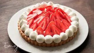 Easy Strawberry Tart with Microwave Custard Cream Recipe | Emojoie