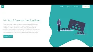 How to create modern & creative landing page using HTML CSS  [HTML&CSS]