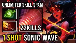 WTF 1 Shot Sonic Wave Unlimited Skill Spam 100% No Fear Blink Hyper Burst Queen of Pain Dota 2