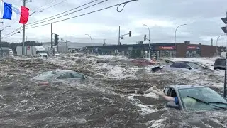 France in chaos! Flash floods leave hundreds stranded in Marseille