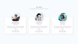 Responsive Our Team Section Using HTML and CSS | Team Section Html Css | Crown Coder