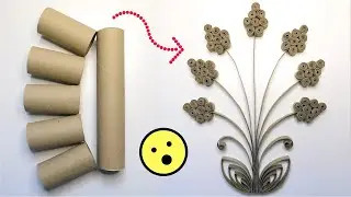 Look What I Did with Paper Rolls 🤩 Easy Wall Hanging DIY Idea ♻️ Paper Craft Tutorial For You 💚