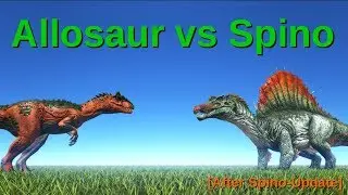 Allosaurus vs Spinosaurus (after update!) || ARK: Survival Evolved