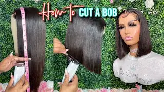 HOW TO CUT A BOB WIG | BLUNT CUT BOB TUTORIAL| BEGINNER FRIENDLY