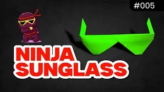 How to make Ninja Sunglasses | Simple Anti stress origami - Ninja Paper Sunglasses making