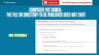 Composer Yii2 Bower: The file or directory to be published does not exist