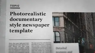 Photorealistic Modern Newspaper Template ★ After Effects Template ★ AE Templates