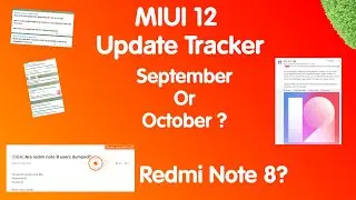 MIUI 12 Update Tracker in Tamil || Redmi Note 8?