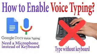 How to Enable Voice Typing | Without Keyboard | Tips & Tricks