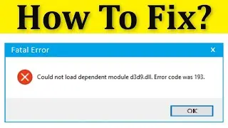 Fix FiveM - Could Not Load Dependent Module d3d9.dll.  Error Code Was 193. - Fatal Error