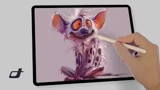 Creating a Wacky Hyena Character in Procreate | Digital Painting Process