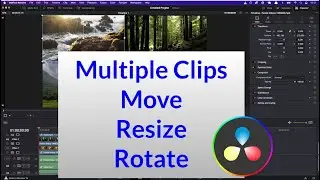 Multiple Clips, Resize, and Zoom in Davinci Resolve