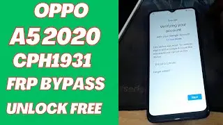 OPPO A5 2020 (CPH1931) FRP BYPASS GOOGLE ACCOUNT UNLOCK WITHOUT PC 2023