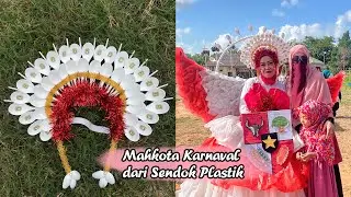 DIY Tutorial Cara Membuat Mahkota Karnaval Juara 1 dari Sendok Plastik